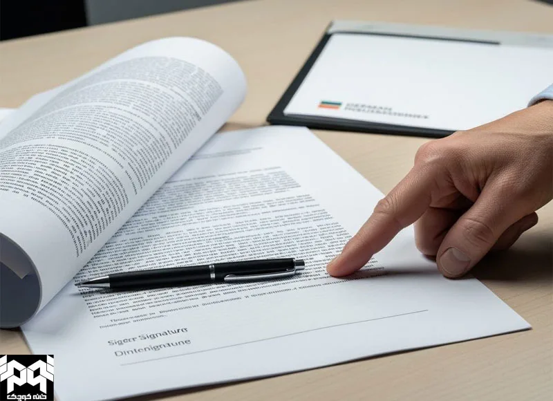 توجه به چک لیست امضای قولنامه